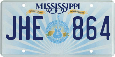 MS license plate JHE864