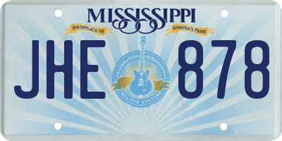 MS license plate JHE878