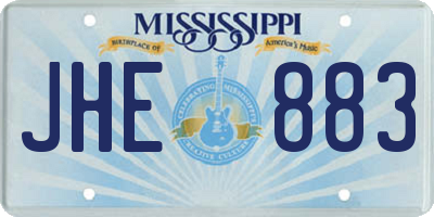 MS license plate JHE883