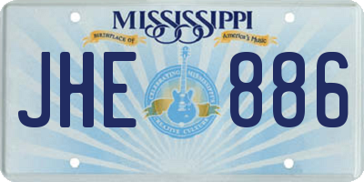MS license plate JHE886