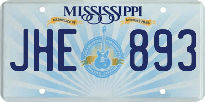 MS license plate JHE893