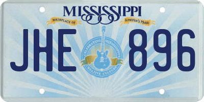MS license plate JHE896