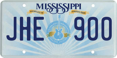 MS license plate JHE900