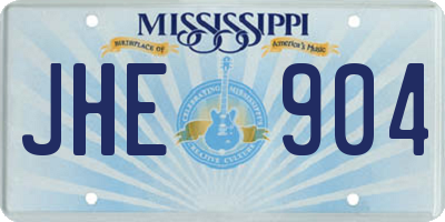 MS license plate JHE904