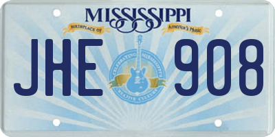 MS license plate JHE908