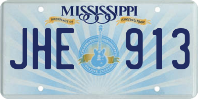 MS license plate JHE913