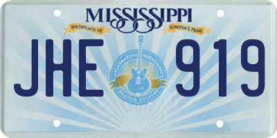 MS license plate JHE919