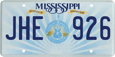 MS license plate JHE926