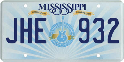 MS license plate JHE932
