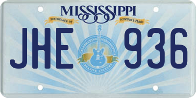 MS license plate JHE936