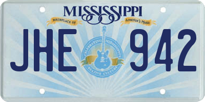 MS license plate JHE942
