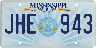 MS license plate JHE943