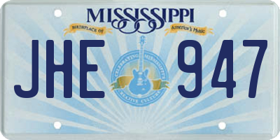 MS license plate JHE947