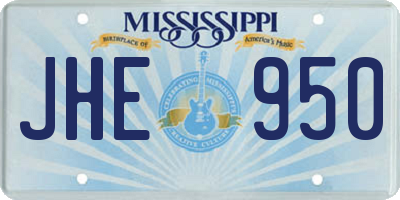 MS license plate JHE950