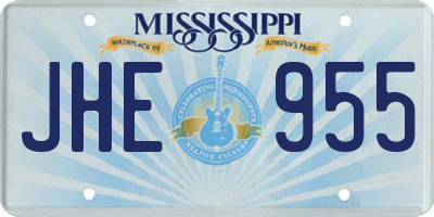 MS license plate JHE955