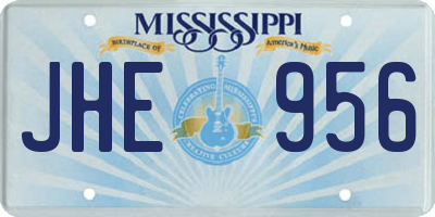 MS license plate JHE956