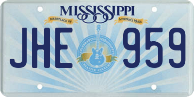 MS license plate JHE959