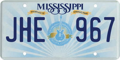 MS license plate JHE967