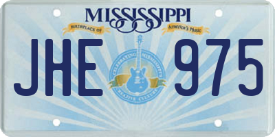 MS license plate JHE975