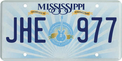 MS license plate JHE977