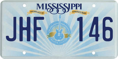 MS license plate JHF146
