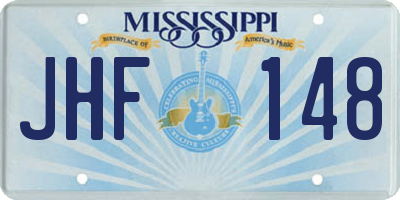 MS license plate JHF148