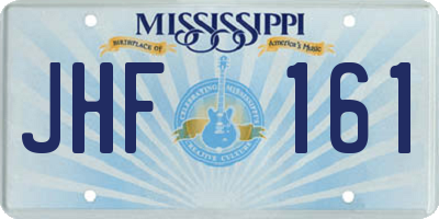 MS license plate JHF161