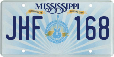 MS license plate JHF168