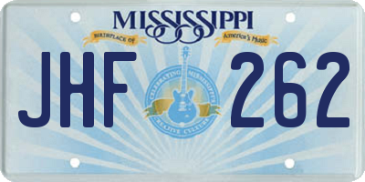 MS license plate JHF262