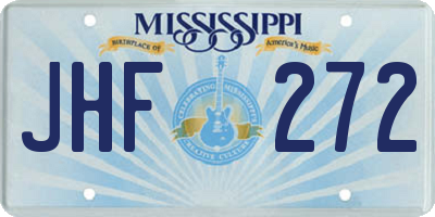 MS license plate JHF272
