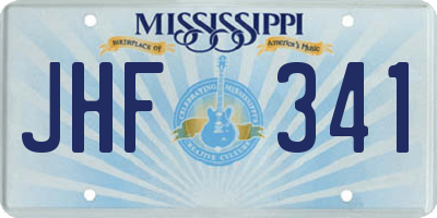 MS license plate JHF341