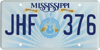 MS license plate JHF376