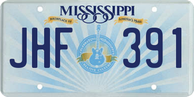 MS license plate JHF391