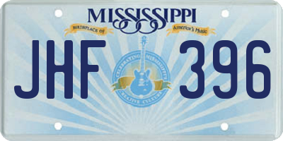 MS license plate JHF396