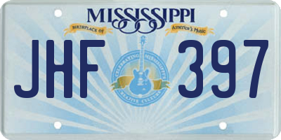 MS license plate JHF397