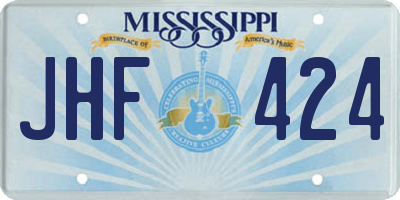 MS license plate JHF424