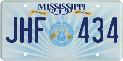 MS license plate JHF434