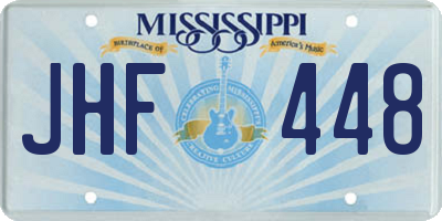 MS license plate JHF448