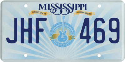 MS license plate JHF469