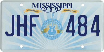 MS license plate JHF484
