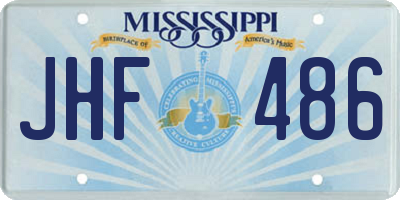 MS license plate JHF486