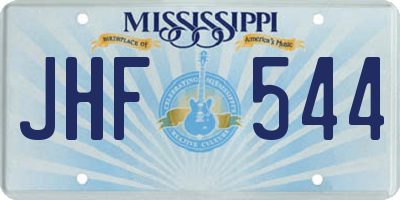MS license plate JHF544