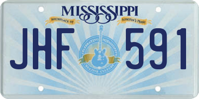 MS license plate JHF591