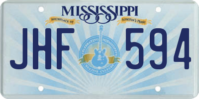 MS license plate JHF594