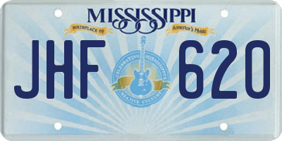 MS license plate JHF620