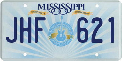 MS license plate JHF621