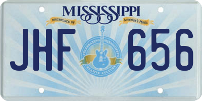 MS license plate JHF656