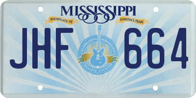 MS license plate JHF664
