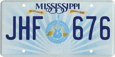MS license plate JHF676