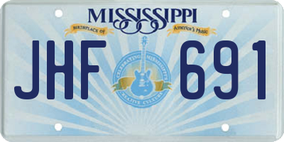 MS license plate JHF691